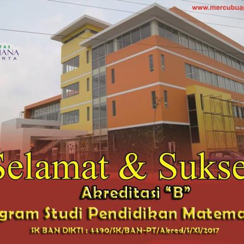 Pendidikan Matematika UMB Yogyakarta Raih Predikat Akreditasi "B