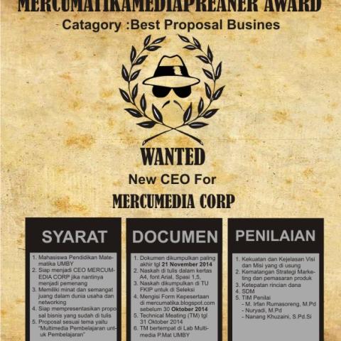 MERCUMATIKAMEDIAPREANER AWARD