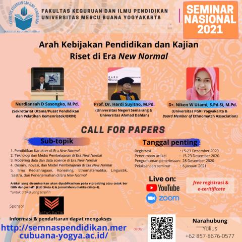 Seminar Nasional FKIP "Arah Kebijakan Pendidikan dan Kajian Riset di Era New Normal 