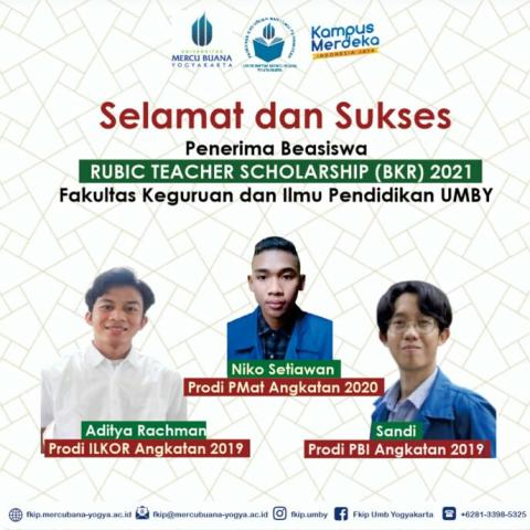 Tiga Mahasiswa FKIP Raih Beasiswa Nasional RUBIC 2021